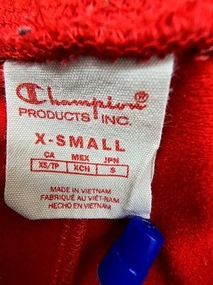 Champion Red Women's XS Flare Track Pants Side Stripe Drawstring