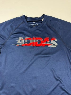 Adidas Men's Climalite Navy Blue Crew Neck Short Sleeve T-Shirt XL