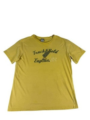 Nike Men's Large Yellow Track & Field Cotton T-Shirt XL