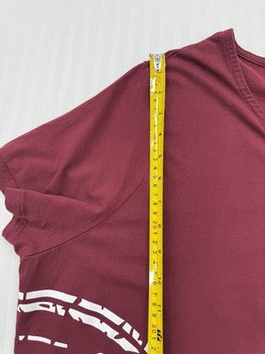 John Baner Kids Burgundy V-Neck Graphic Football T-Shirt Size 10/12 Regular