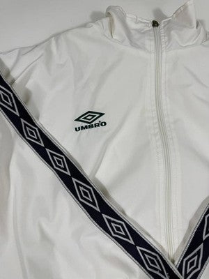 Umbro White Track Jacket XL Full Zip Polyester Sports