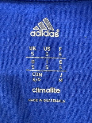 Adidas Climalite Blue S Short Sleeve T-Shirt 100% Polyester