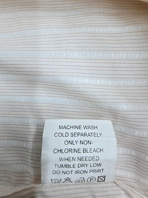 Lacoste White Striped Long Sleeve Button Down XL Cotton Embroidered Croc