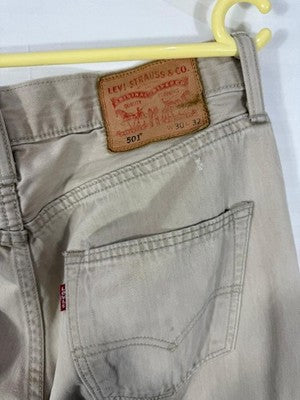 Levi's 501 Gray Straight Jeans 30x32 Button Fly