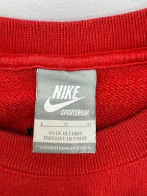 Nike Kobe Bryant Red Crewneck Sweatshirt Men's L Fleece Long Sleeve