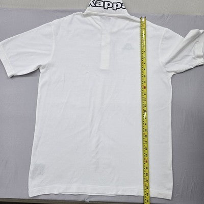 Kappa Men's White Cotton Polo Shirt Large Regular Fit Short Sleeve
