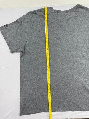 Nike Men's XL Athletic Fit Grey Cotton Short Sleeve Crewneck Tee