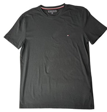 Tommy Hilfiger Black XL Men's Cotton T-Shirt Short Sleeve Crew