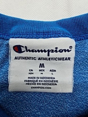 Champion Men's Blue M Short Sleeve Crew Neck Logo T-Shirt