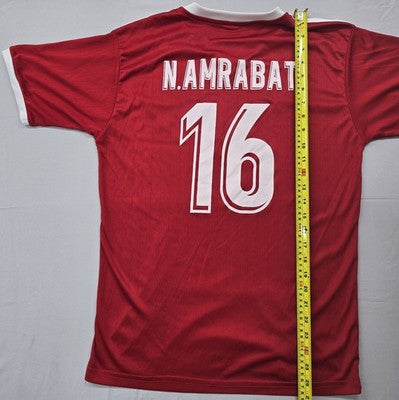 Adidas Men's Red L Sports Jersey Climacool V-Neck Short Sleeve