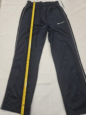 Champion Men's Navy Track Pants M Side Stripe Drawcord 30" Inseam