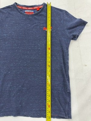 Superdry Orange Label Navy M Men's Short Sleeve Crew Neck T-Shirt Embroidered