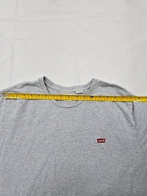 Levi's Men's XL Grey Cotton Short Sleeve Crewneck T-Shirt Relaxed Fit