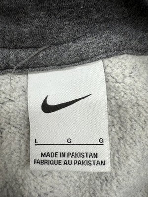 Nike Fleece Pullover Hoodie Grey Men's Size L Long Sleeve