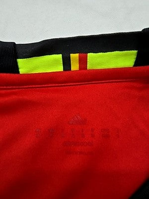Adidas Men's Red V-Neck Football Shirt Short Sleeve Regular RN88387C40312