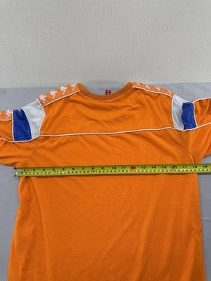 Kappa Men's Orange Striped Short Sleeve T-Shirt Med Logo M E503017