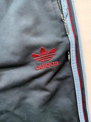 Adidas Men's Navy 3-Stripes Track Pants M Vintage Relaxed