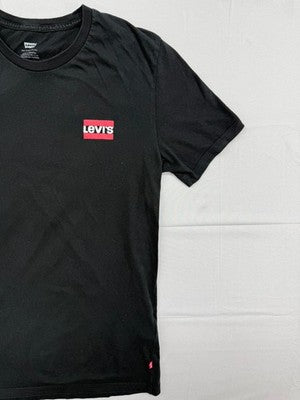 Levi's Men's Black Cotton Logo T-Shirt M Short Sleeve Crew Neck