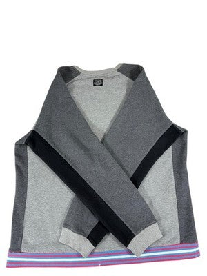 Nike Grey Colorblock Sweatshirt XL Zip Pocket Long Sleeve