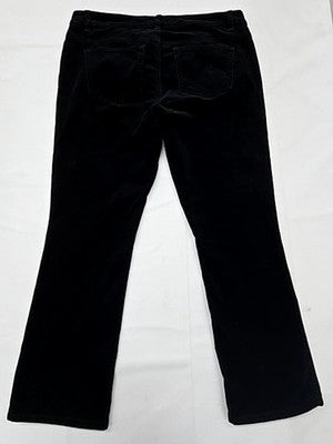 Chaps Madden Straight Corduroy Pants Black Petite 14P Slimming