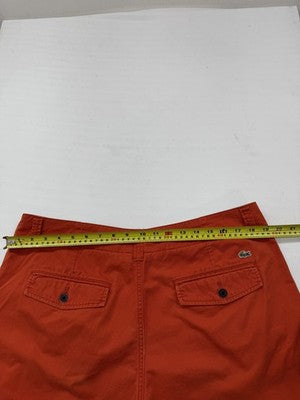 Lacoste Orange Cotton Bermuda Shorts Men's 33/35W 10" Inseam Logo