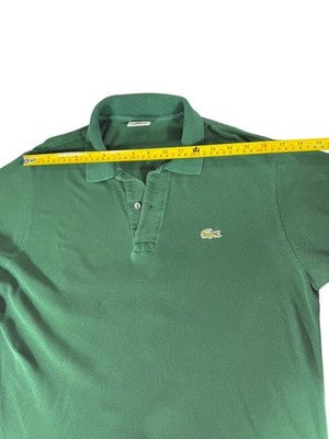 Lacoste Men's Green Polo Shirt Classic Fit Short Sleeve Cotton Size 4