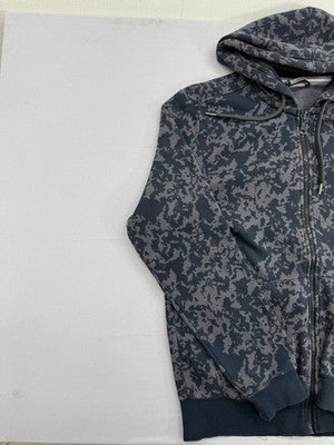 Puma Ess+ Camo Navy Zip Hoodie Men's M Regular Fit Cotton Blend