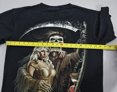 Grim Reaper Unisex Black Short Sleeve Graphic T-Shirt Regular Crewneck
