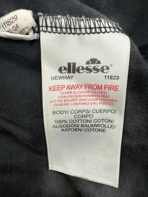 Ellesse Black Tie Dye Women's T-Shirt UK 12 Short Sleeve Logo
