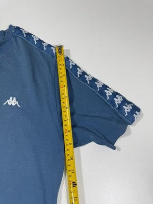 Kappa Blue Logo Tape Jersey Cotton T-Shirt S Short Sleeve Crew Neck