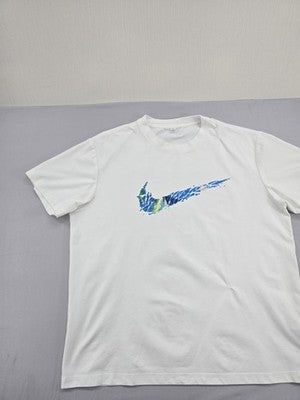Nike Men's 2XL White Swoosh Sportswear Cotton T-Shirt Short Sleeve