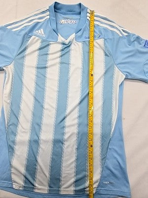 Adidas Argentina Striped Jersey XL Light Blue White ClimaCool Men