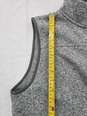 L.L.Bean Men's Gray Fleece Vest M Slightly Fitted Zipper