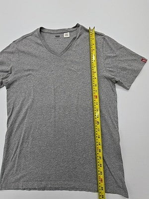 Levi's Men Heather Gray V-Neck T-Shirt Size M Regular Cotton Jersey