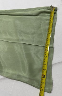 Zara Woman NWT Green Flared Satin Effect Pants Size Medium
