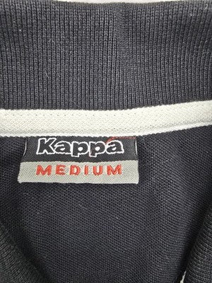 Kappa Black Cotton Polo Shirt Men's M Short Sleeve Embroidered Logo