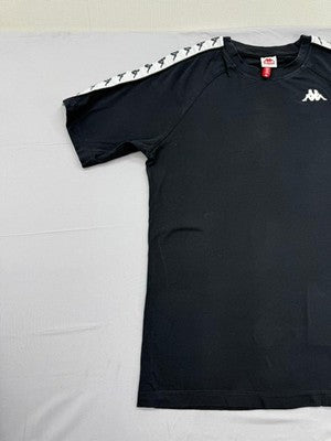 Kappa Men's Black Logo T-Shirt Regular Fit Short Sleeve Size Regular