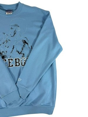 Reebok Light Blue Crewneck Fleece Sweatshirt Medium Men