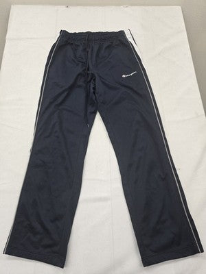 Champion Men's Navy Track Pants M Side Stripe Drawcord 30" Inseam