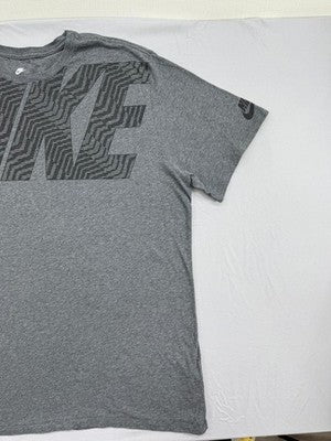 Nike Men's XL Athletic Fit Grey Cotton Short Sleeve Crewneck Tee