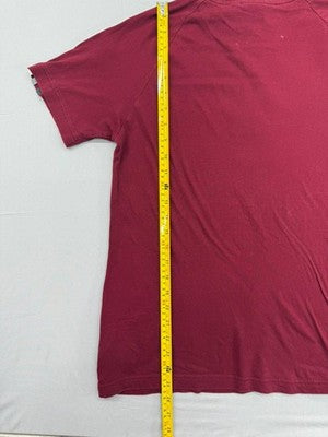 Adidas Originals Men's XS Burgundy Stripe 3-Stripes T-Shirt Cotton