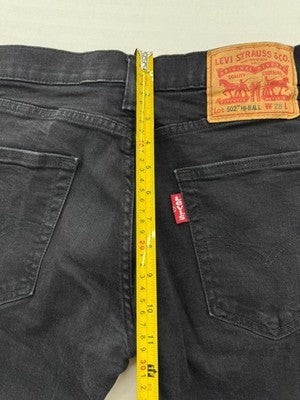 Levi's 502 Hi-Ball Black Slim Tapered Stretch Jeans W28 L32 Men