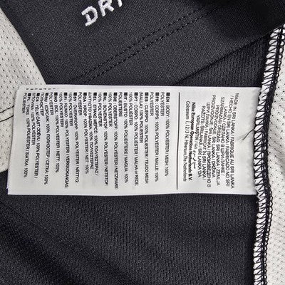 Nike Men's M Black Dri-FIT V-Neck Football Jersey Short Sleeve