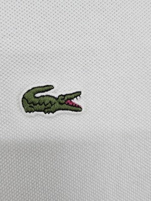 Lacoste L.12.12 White Cotton Polo Shirt Small Classic Fit