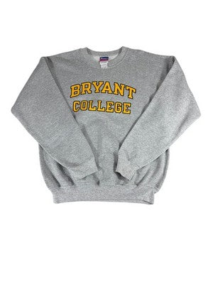 Champion Gray College Crewneck Sweatshirt L Embroidered