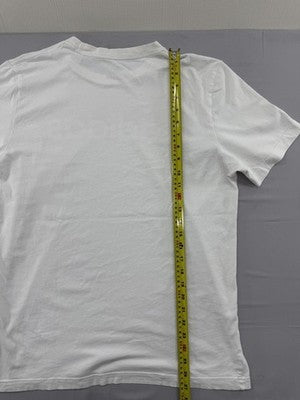 Adidas Men's White L Short Sleeve Cotton Crewneck T-Shirt