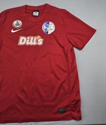 Nike Men's L Red Dri-FIT Soccer Jersey Short Sleeve Mesh