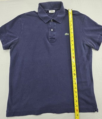 Lacoste Slim Fit Navy Polo Shirt Short Sleeve Size 5 Men DH4762-99
