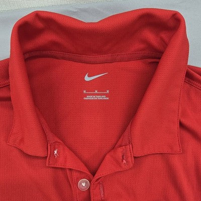 Nike Red XL Golf Polo Dri-FIT Short Sleeve Men's