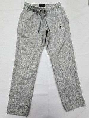 Jordan Men's Grey Fleece Sweatpants M Drawstring Solid